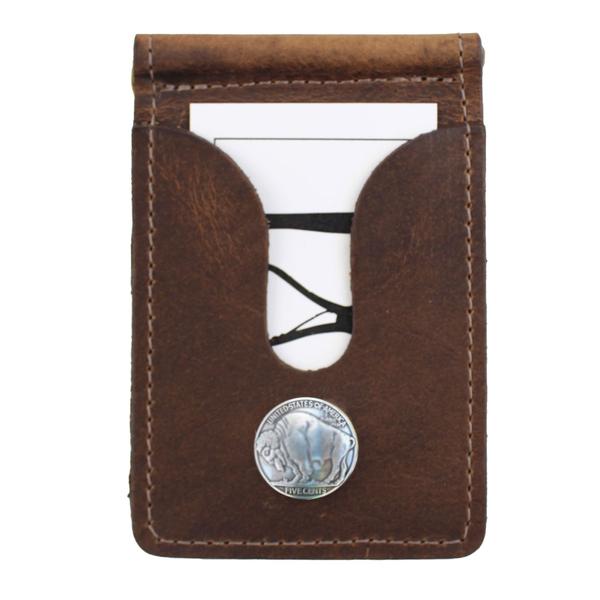 Bison Leather Front Wallet