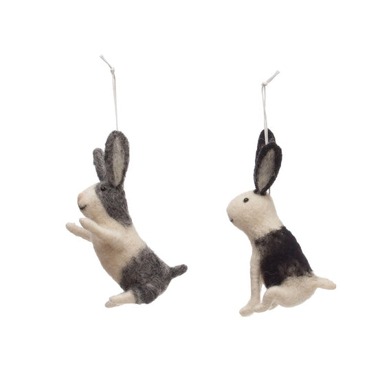 Load image into Gallery viewer, Wool felt rabbit Christmas Ornament 6 whiskey
