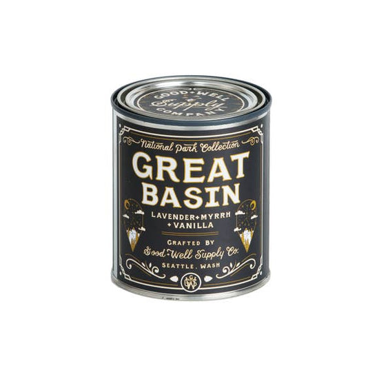 Great Basin candle National Park Collection 6 whiskey good well supply all natural six whisky wood wick soy tin 