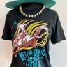 Black graphic t-shirt saying let the good times roll at 6Whiskey six whisky mens womens bella canvas tee