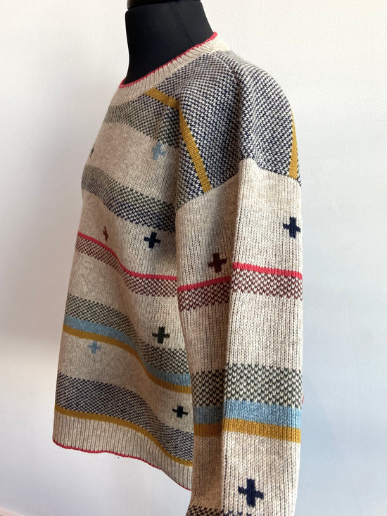 Pendleton rainbow striped sweater womens fall/winter at 6Whiskey six whisky in lambswool