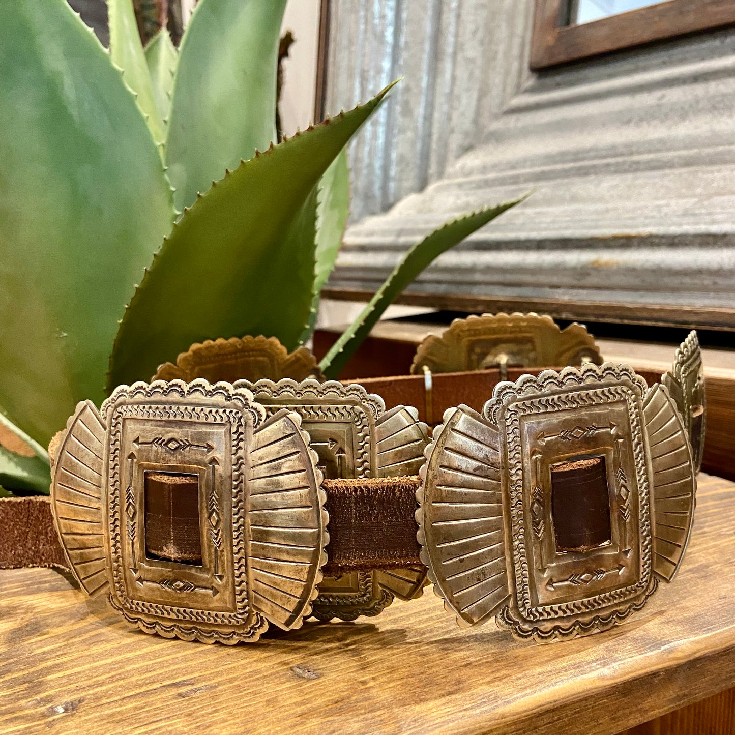 Load image into Gallery viewer, brown and brass womens concho belt at 6Whiskey six whisky 
