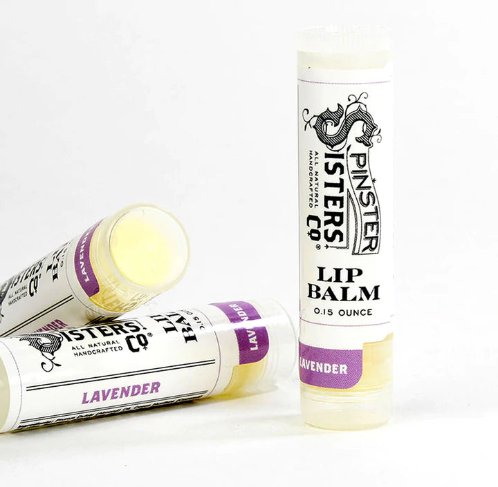 Load image into Gallery viewer, spinster sister lip balm at 6Whiskey six whisky made in USA all natural chapstick lavender scent
