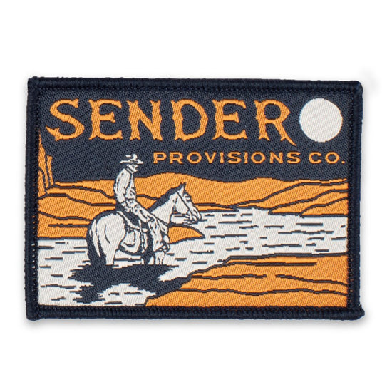 Load image into Gallery viewer, Cowboy Lone Rider Patch Marfa 6Whiskey Sendero
