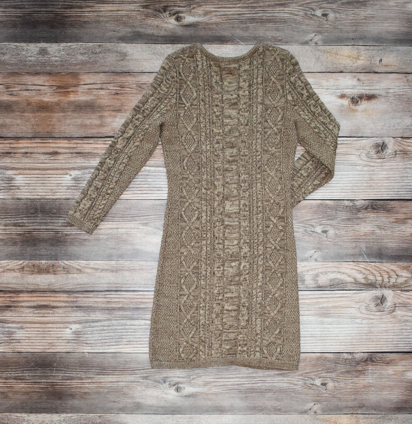 Tasha Polizzi Brown Cable Knit Dress at 6Whiskey six whisky womens long sleeve winter wear