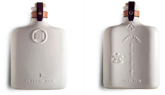 Load image into Gallery viewer, Ceramic Flask ~ Ebony or Ivory
