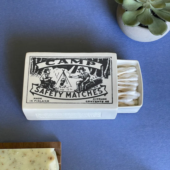 Camp Porcelain Vintage Matchbox Container Holder at 6Whiskey six whisky funky & functional home decor