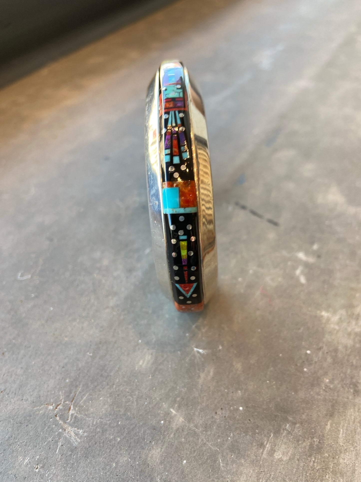 Mosaic Inlay Cuff Bracelet