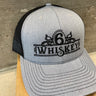 Richardson 112 Trucker Hat at 6Whiskey six whisky logo grey and black mesh back hat mens summer accessory