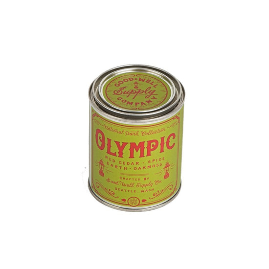 Olympic National Park candle Collection 6 whiskey good well supply all natural six whisky wood wick soy tin 