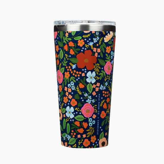 corkcicle 16oz cute colored tumbler at 6Whiskey six whisky rifile paper co navy floral wild rose 