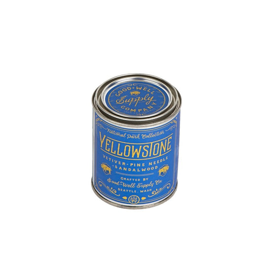 Yellowstone candle national park collection 6 whiskey good well supply all natural six whisky wood wick tin soy